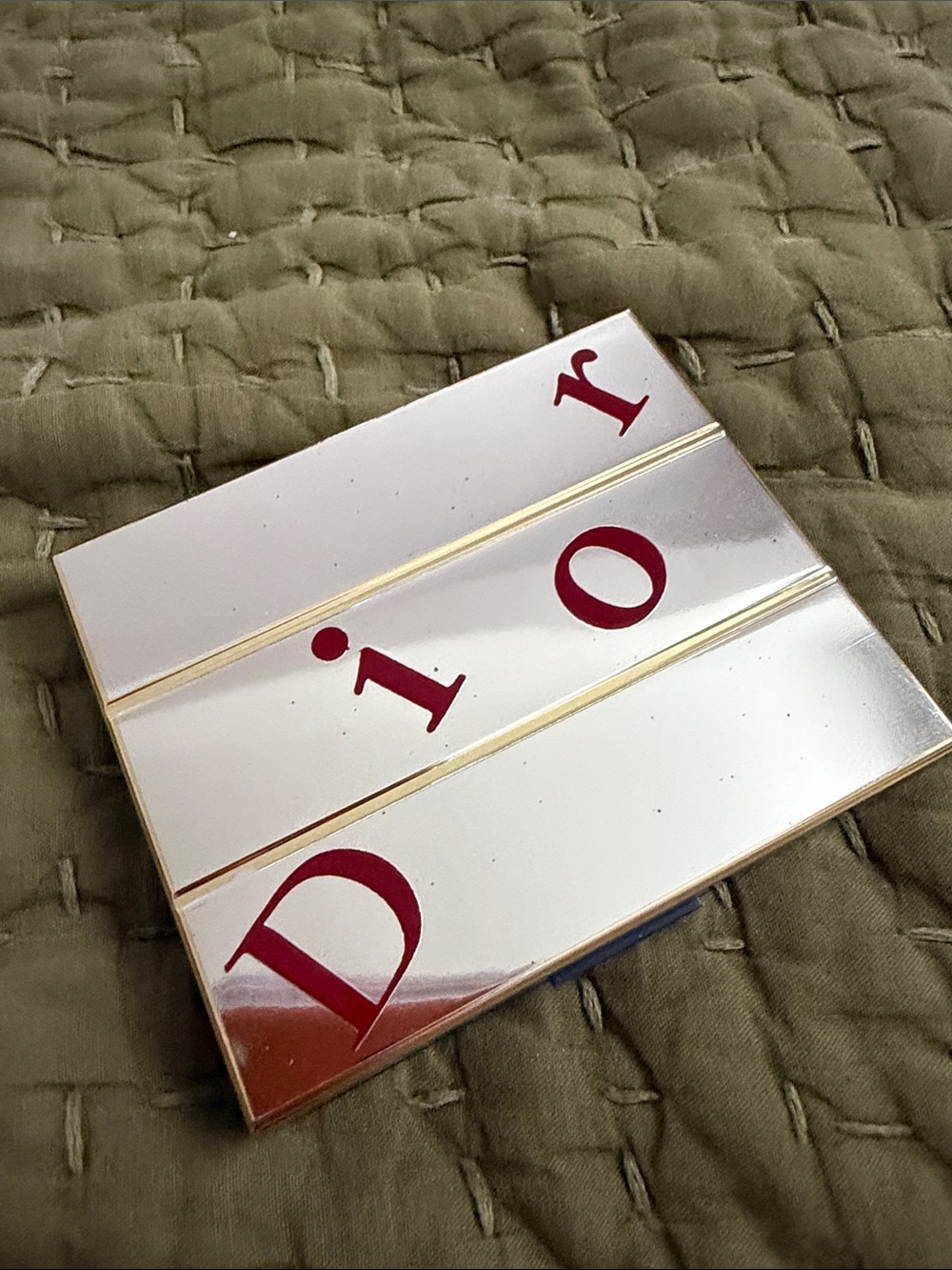 Dior Silver & Red Multicolored lipstick compact NWOT or Box Never used